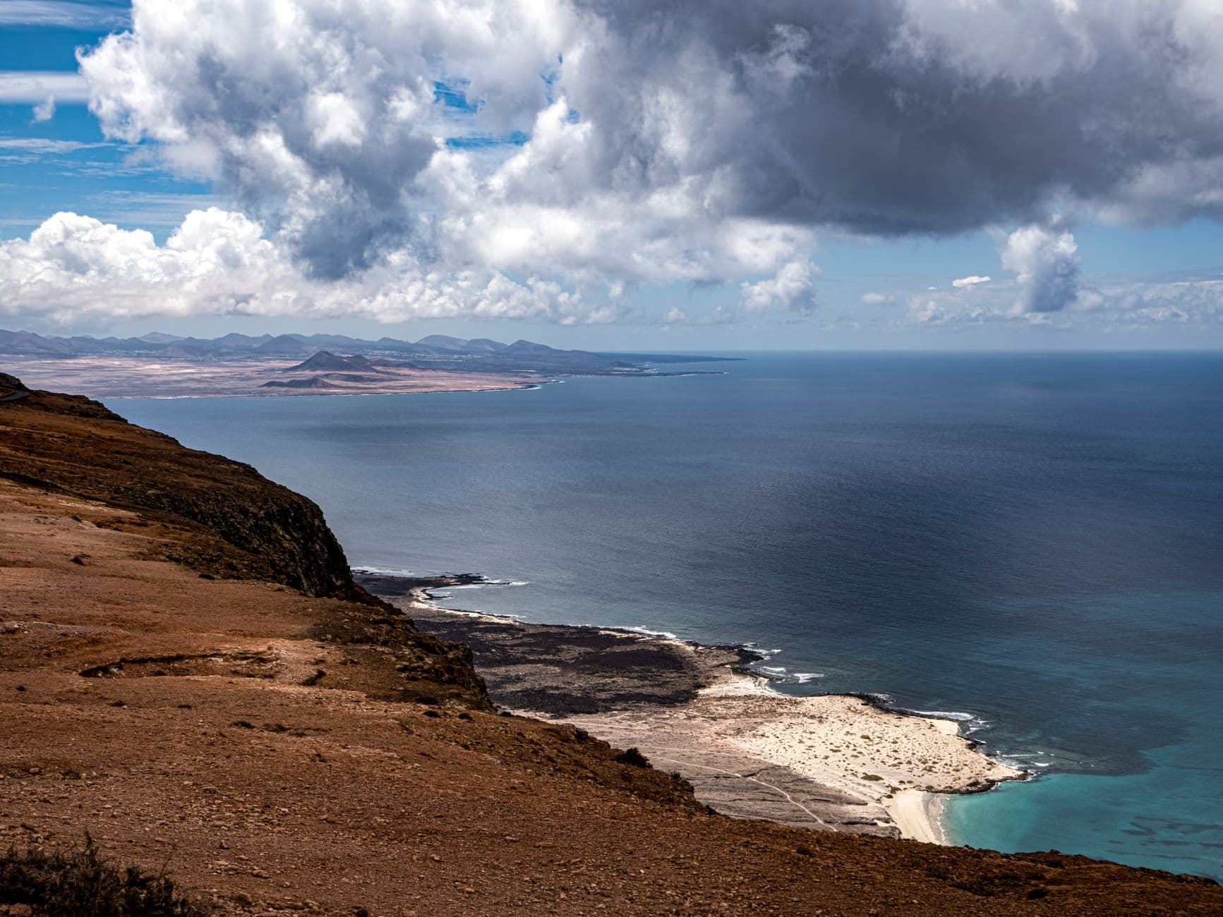 Canary Islands coast seen from above